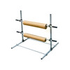 Angled view of EP-5912-S expandable tabletop dispenser loaded with two kraft paper rolls