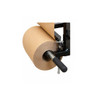 Close-up of EP-5955 Kraft Paper Crumpler kraft paper roll holder and adjustable bench-mount hardware