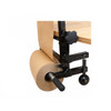 Close-up of EP-5955 Kraft Paper Crumpler low-height bench mount and kraft paper roll assembly