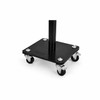 Close-up of EP-5957-RS rolling stand base with four locking caster wheels