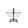 Front view of Encore EP-6250D Mobile Floor Bubble Wrap and Foam Roll Dispenser with two bubble wrap rolls and slide cutters