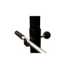 Close-up of Encore EP-6455 Heavy-Duty Floor Roll Stand adjustable roll bar mounting bracket and locking knob