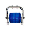 Front view of the EP-765 Magnetic Hand Stretch Film Bundling Dispenser with blue hand stretch film roll installed