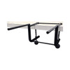Encore EP-768 Tabletop Bundling Attachment for Stretch Film Dispensers with retractable arms mounted to a packaging workstation