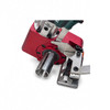 Close-up of Metabo 2-inch cordless windlass cord strapping tensioner showing tensioning drum and heavy-duty clamping mechanism
