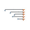 Shrink wrap heat guns shown with extension wands in multiple lengths for extended reach
