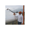Ripack heat gun extension wand being used to shrink wrap a boat