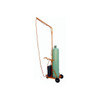 Industrial propane tank cart with overhead hose boom for shrink wrapping applications