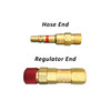 Quick Disconnect Fitting - Regulator Side with brass hose end and regulator end fittings