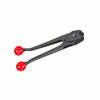 Signode C-1223 manual steel strapping sealer with black steel handles, red ball grips, and double notch sealing head for 1/2-inch steel strap