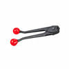 Signode C-3423 manual steel strapping sealer with black steel handles, red ball grips, and double notch sealing head for 3/4-inch steel strap