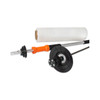 EP-790 Wrapstik Stretch Film Applicator disassembled with stretch film roll, handle, spindle, and end plates