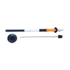 EP-790-3L Extended Length Wrap Stick Stretch Film Dispenser disassembled to show handle, spindle, and end plate