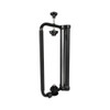 Angled view of the EP-838-BS Hand Stretch Film Dispenser featuring adjustable tension handle and dual brake rollers