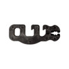 Reverse side detail of the R34PC3 reusable plastic bundling fastener for stretch strapping film