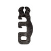 Vertical view of the R34PC3 reusable poly alligator clip for stretch strapping film and reusable bundling applications