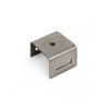 Right hand view of Type 304 stainless steel straight leg bracket with center mounting hole