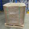 Palletized corrugated containers wrapped with 18-inch 80 gauge cast hand stretch film for stable and secure shipping
