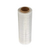 18-inch 1500-feet 90 Gauge Blown Hand Stretch Film standing upright for hand-applied load containment