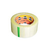 Front view of clear hot melt carton sealing tape roll 3 inch x 110 yard 1.8 mil