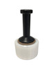3-inch x 1000-foot 90 gauge mini stretch film roll with reusable dispenser handle for efficient hand wrapping
