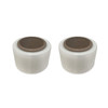Two rolls of 3-inch x 1000-foot 90 gauge clear mini stretch film for bundling, pallet repair, and product protection