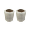 Two rolls of 5-inch x 1000-foot 90 gauge clear mini stretch film for bundling, pallet repair, and product protection