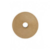 Straight-on roll face view of 2.75 inch x 500 foot reinforced water-activated kraft tape, 5.5 mil, natural