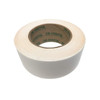 2" x 180' white shrink wrap repair tape with pinked edge – top angled view showing cardboard core