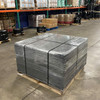 Plastic coil separators used with strapping to stabilize a palletized load