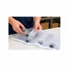 Worker placing glass vials into a 3/16" self-seal bubble pouch for protective packaging