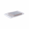 Self-seal bubble pouch with adhesive strip and protective bubble cushioning