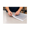 Worker removing adhesive liner from a self-seal bubble pouch to secure an electronic device