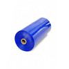 Blue marine shrink wrap roll angled view for boat, marine and outdoor equipment protection