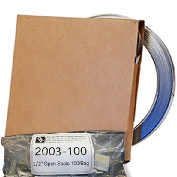 Regular Duty Black Painted Steel Strapping Cartonpak with 100 Open Seals