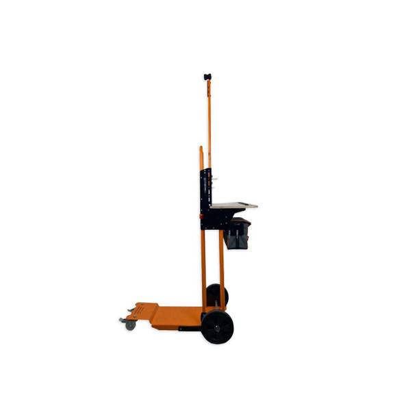 Side view of 932 gas bottle trolley for propane shrink wrap equipment