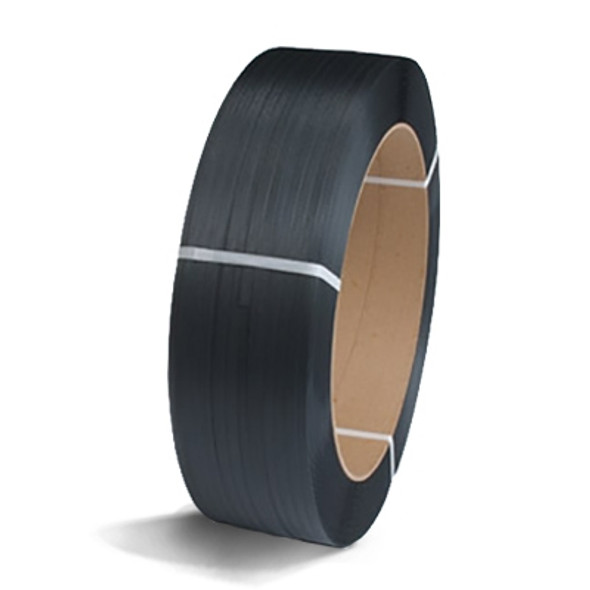 1/2" x .020 Black Polypropylene Strapping - 16 x 6" Core 1/2" x .020 Black Polypropylene Strapping - 16 x 6" Core