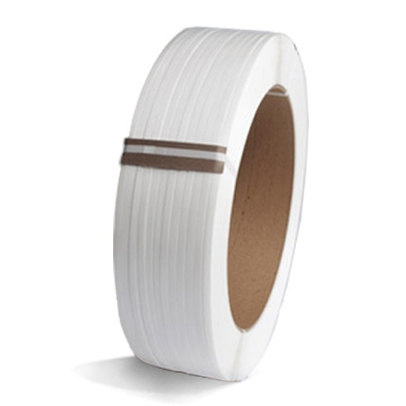1/2" x .024 white Polypropylene Strap 9 x 8" Core