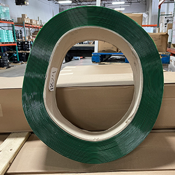 CPP 1/2" x .028 x 6500' Green Polyester Strapping with Smooth Waxed Finish 16 x 6" Core