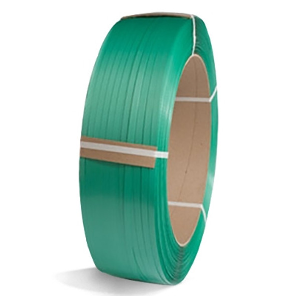 Fromm 5/8" x .035 Embossed/Unwaxed Polyester Strapping 16 x 6" Core Fromm 5/8" x .035 Embossed/Unwaxed Polyester Strapping 16 x 6" Core
