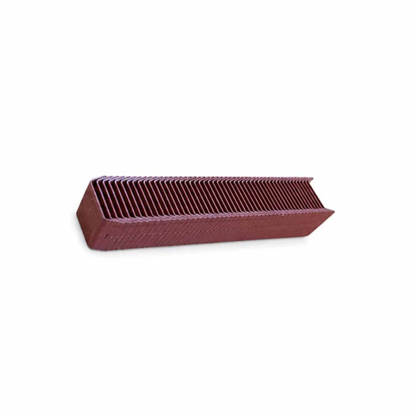 Magazine steel strapping seals collated in a long strip for use with combination strapping tools