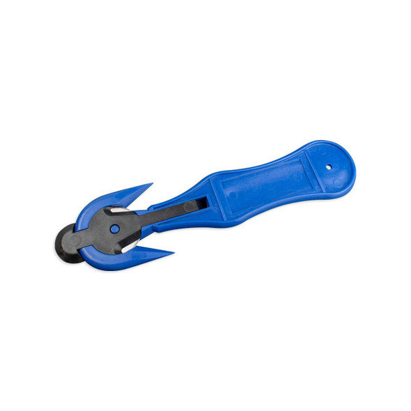 Encore EP-215 Rotary Safety Cutter with blue ergonomic handle, rotary blade and dual safety cutting points
