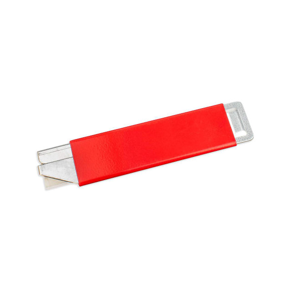 Encore EP-270 Tap-to-Open Safety Knife with red handle and exposed safety blade