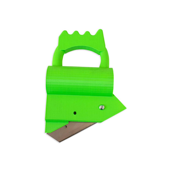 Encore EP-298 Industrial Slide Cutter with bright green ergonomic handle and heavy-duty cutting blade