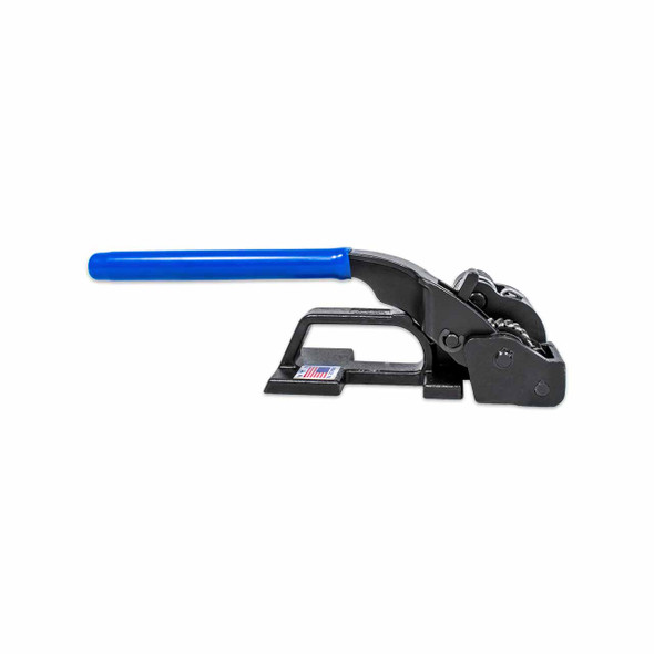 Side view of the Encore EP-1400 manual steel strapping tensioner for industrial steel banding