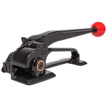 Front angle view of the EP-3262 heavy-duty manual steel strapping tensioner for industrial packaging