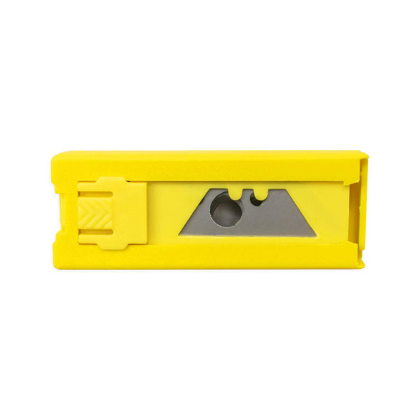 Encore E240B Safety Replacement Blade in yellow protective blade dispenser