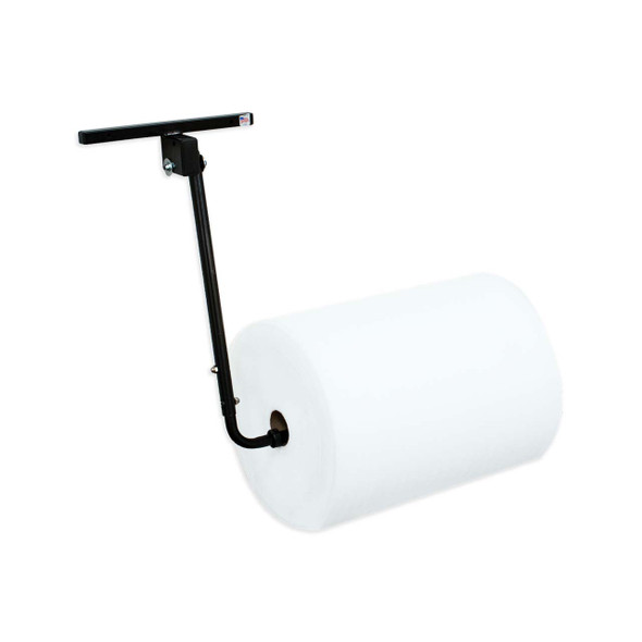 Encore EP-6000S Wall-Mount Bubble Wrap & Foam Roll Dispenser holding a large white foam packaging roll
