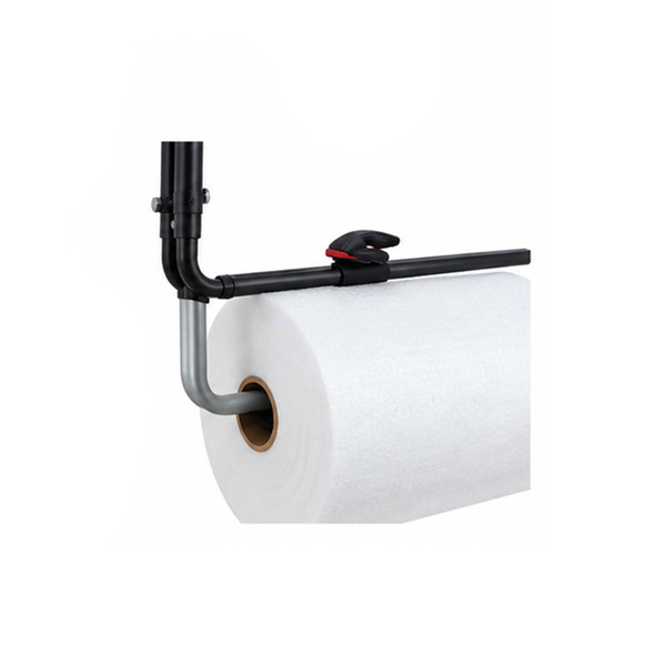 Close-up of Encore EP-6050S dispenser roll holder and sliding cutting mechanism with foam roll