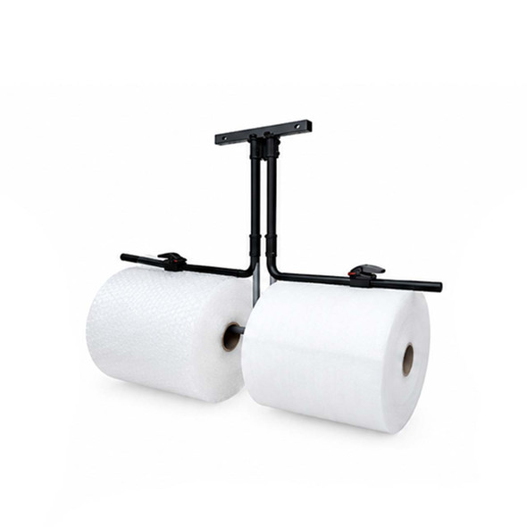 Encore EP-6050D dual Wall-Mount Bubble Wrap & Foam Roll Dispenser loaded with bubble wrap and foam packaging rolls